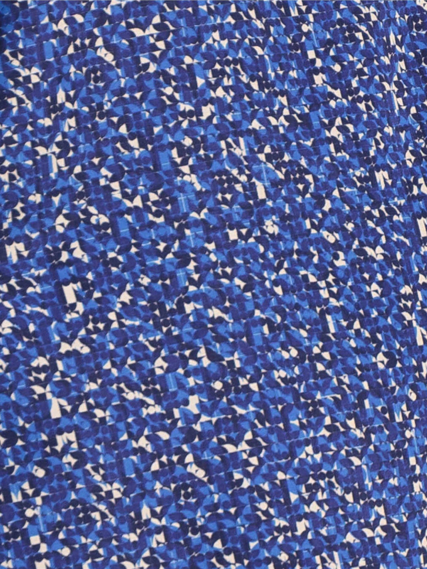 tissu de soie avec un motif duo de bleu clair et foncer et du blanc