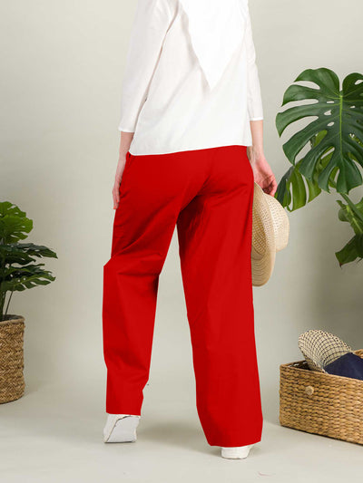 MARIUS women's high-waisted wide-leg cotton pants