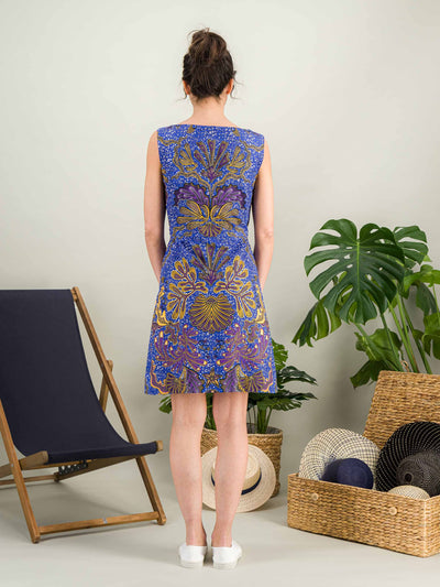 ANARTIA dress in Wax print cotton poplin