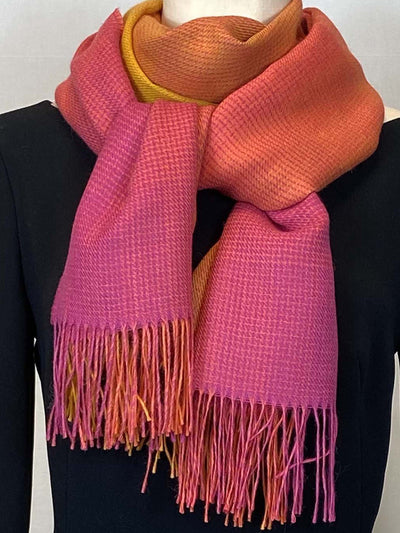 echarpe baby alpaga rose orange