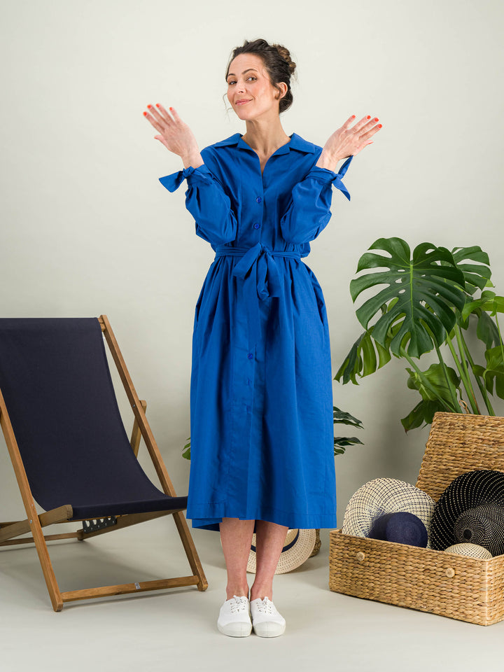 PAMPLONE long belted cotton shirt dress Anahide Saint Andr PAMPLONE long belted cotton shirt dress Anahide Saint Andr